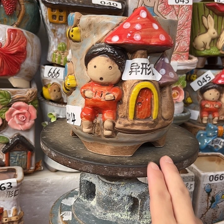 粗陶材质多肉花盆