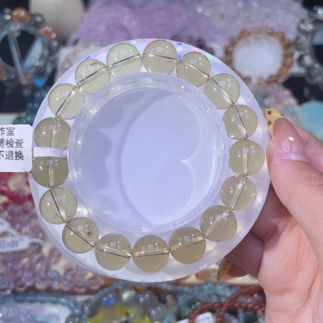 手链未镶嵌水晶高透体柠檬晶11➕