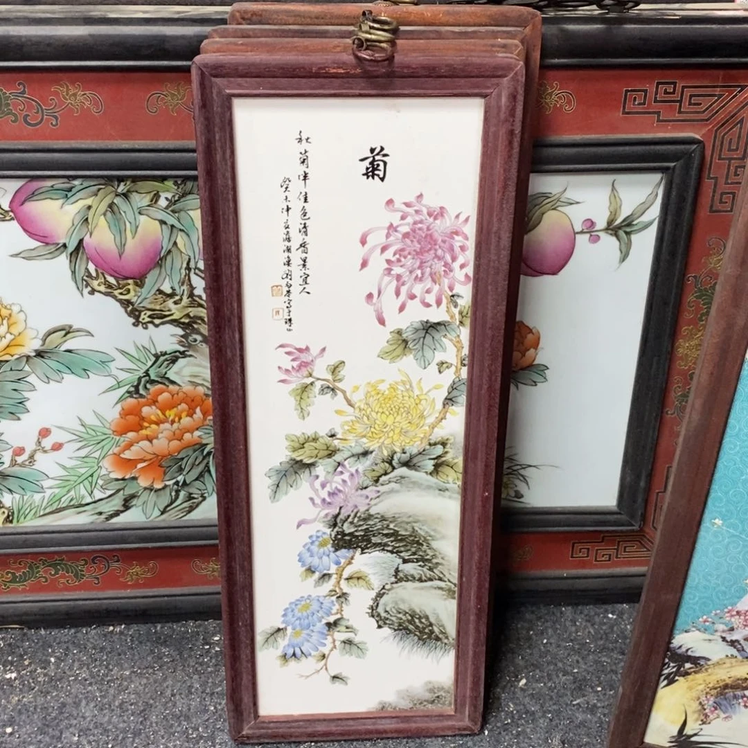 瓷片55*21 景德镇瓷板画柴窑烧制