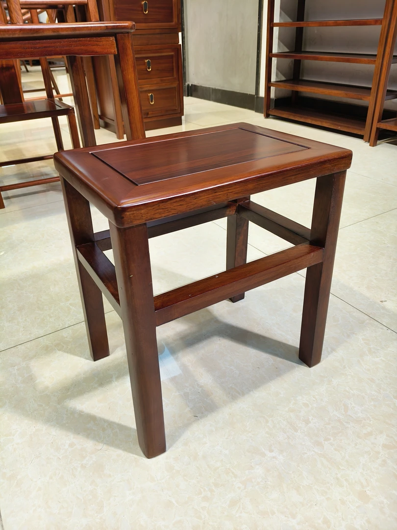 （42/46高）木小方凳休闲换鞋小凳子家用客厅中式简约餐桌凳子