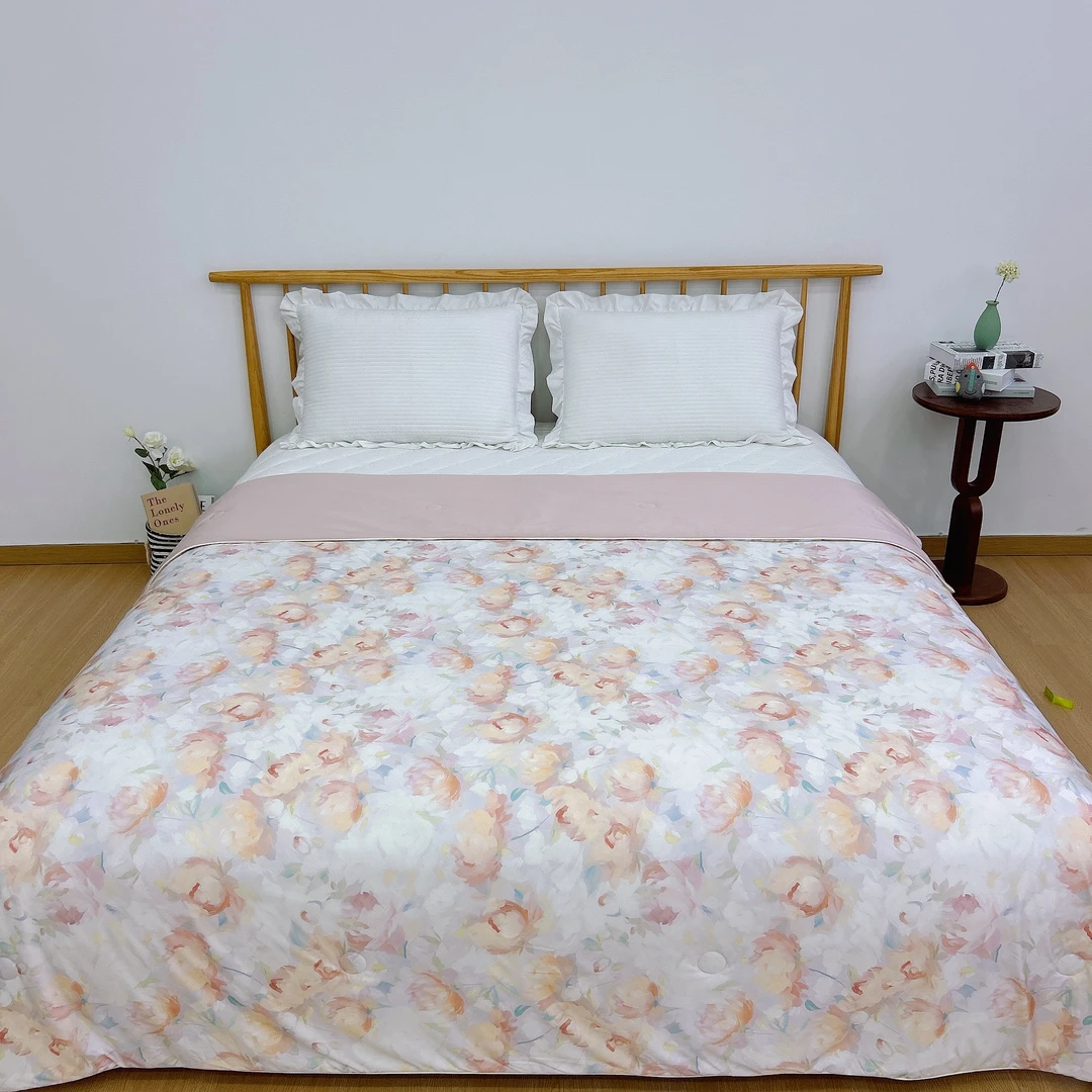 【吟韵】蚊子劈叉 高端凉感 美肤水光蚕丝 夏凉被 空调被 一条