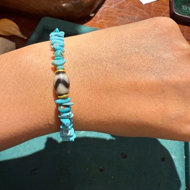 合金珐琅手链 DIY蓝色随形手链