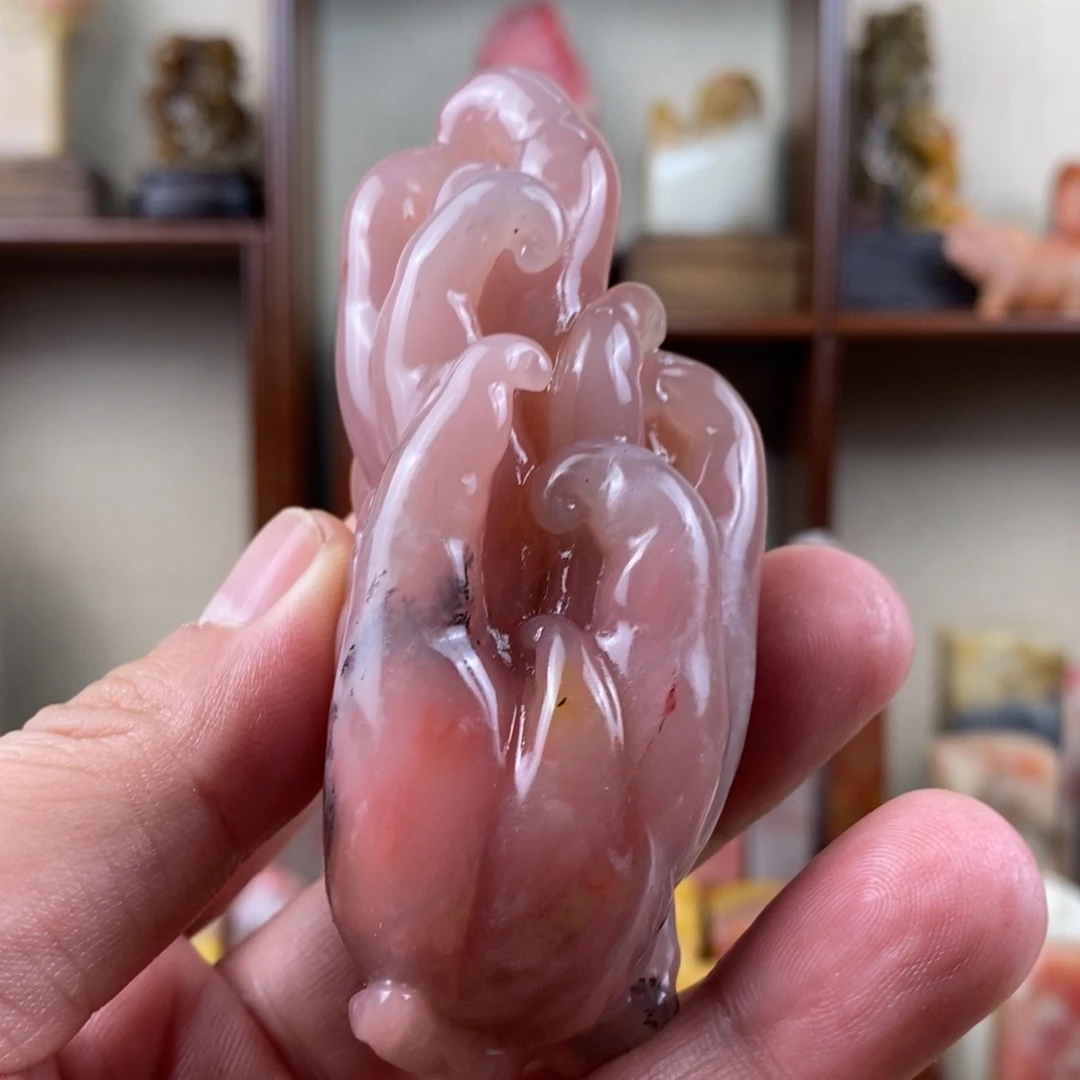 其他巴林石巴林石粉冻手摆件/笔阁
