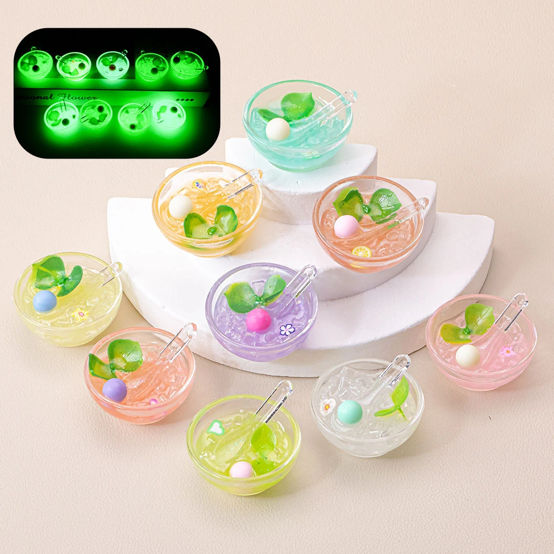 【九宫格】夜光冰粉碗   树脂萌粒diy摆件挂件