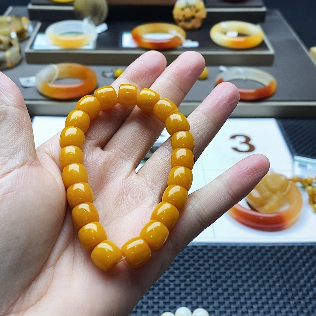 石英质玉（黄龙玉）未镶嵌手镯