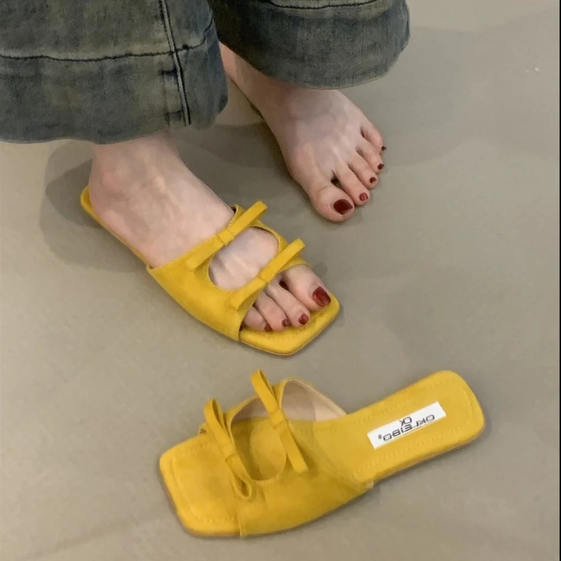 LBJ-08-727温柔仙女凉拖鞋2025法式甜美碎花度假沙滩一字凉鞋