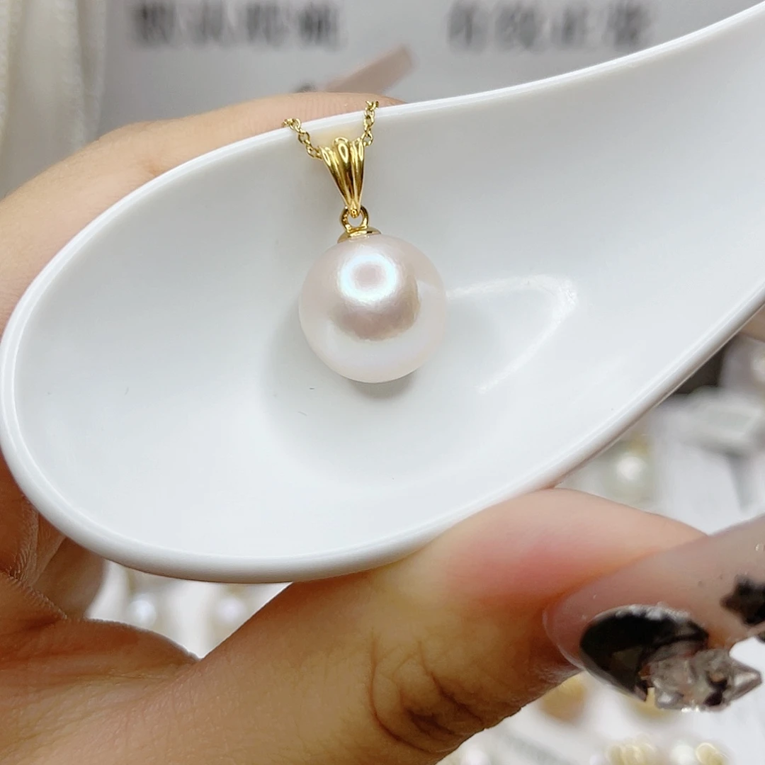 淡水珍珠银S925镶嵌吊坠(不含链)