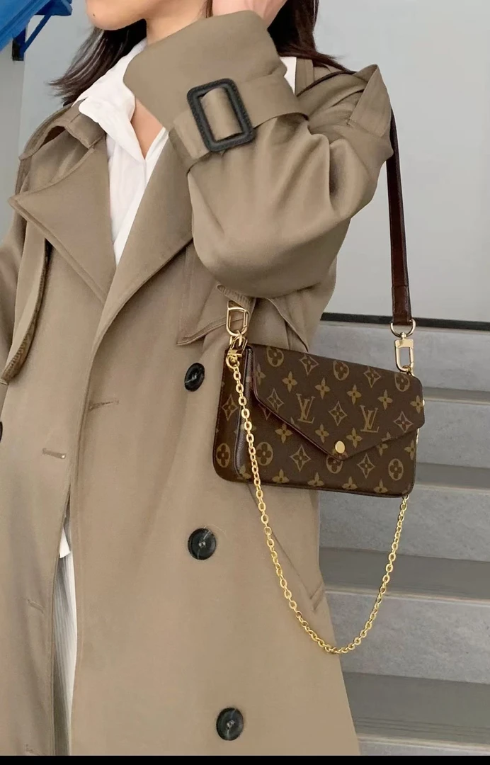 修复品LouisVuitton/路易威登经典老花三合一单肩斜跨包兮