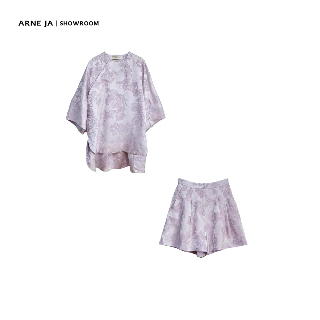 ARNE JA｜东方意境禅意光泽感丝羊毛斜襟新中式衬衫套装A796