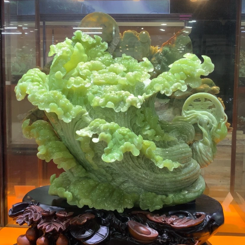 【闪购商品】未镶嵌蛇纹石玉摆件覆膜
