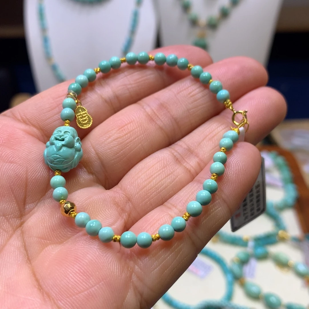 绿松石18K金镶嵌单圈