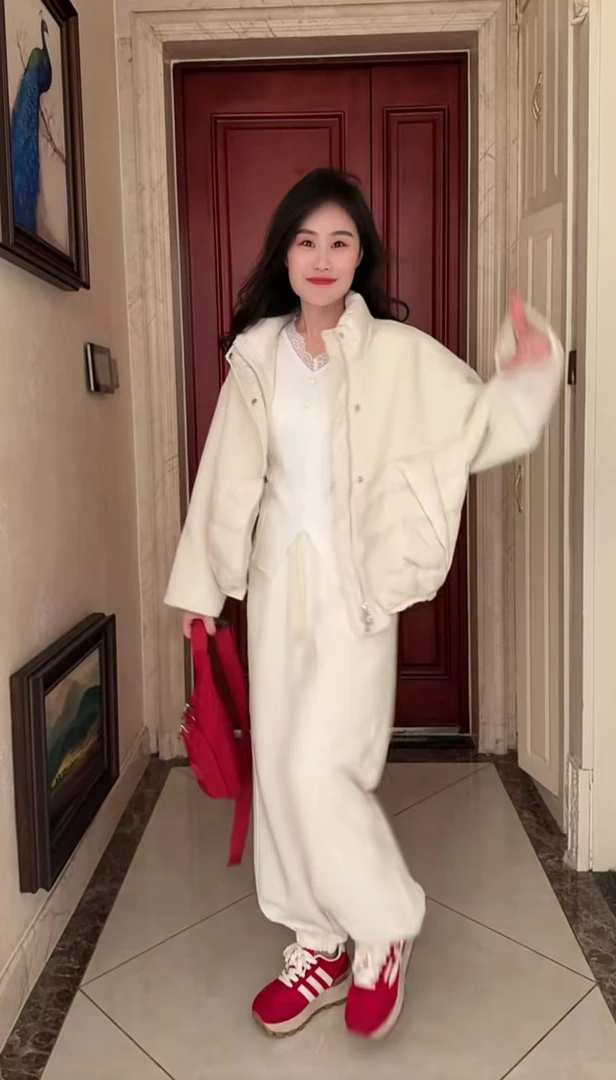 Miss huo V领蕾丝边小衫 A 白色 8072