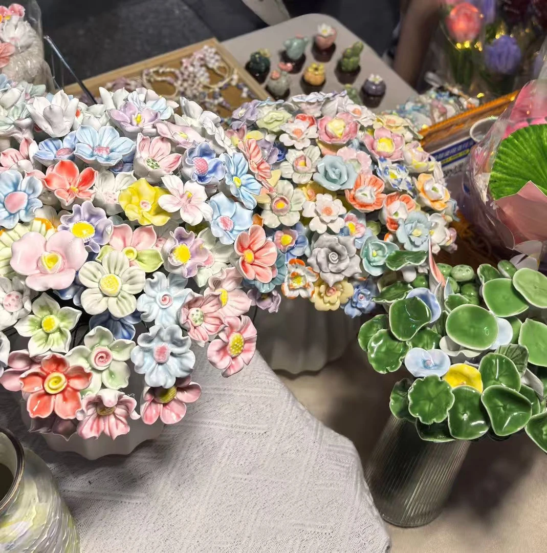 适合送女友闺蜜的陶瓷花瓶可作桌面精美摆件