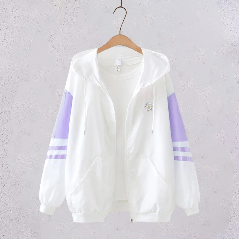 女装夏装学生少女学院风女长袖韩版短外套休闲透气防晒衣外套薄款