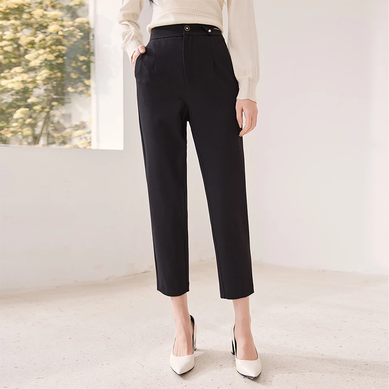 【小余专属】K3093742休闲裤 香影西装裤女高腰2024冬季新款通勤设