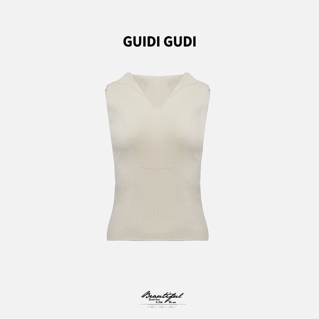 GUIDI GUDI【星晴】时尚韩系背心/黄加蓝