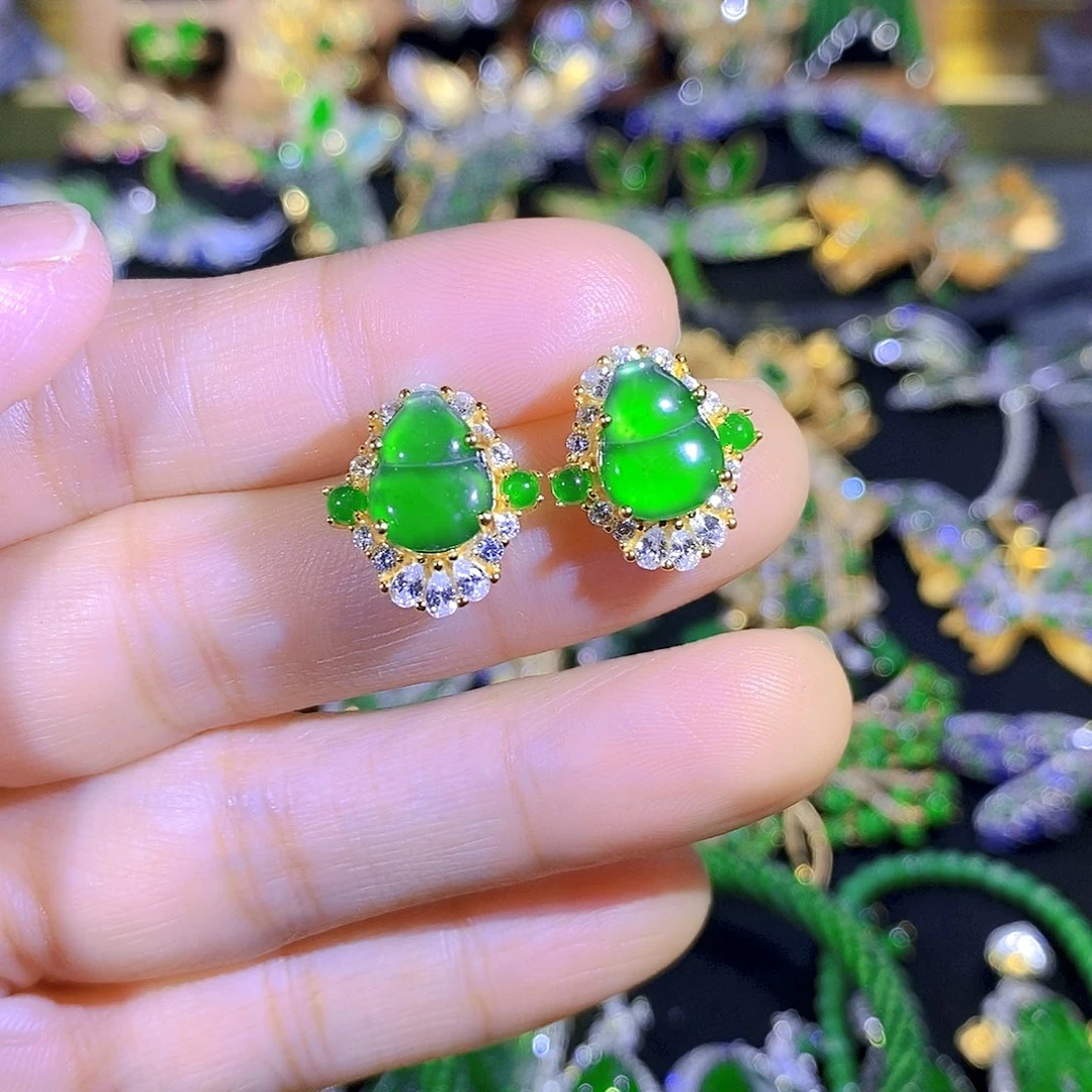 颈饰银S925镶嵌翡翠