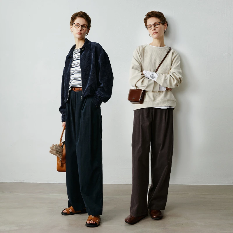 INFFTRU |【发丝灯芯绒长裤】 意大利进口灯芯绒休闲长裤