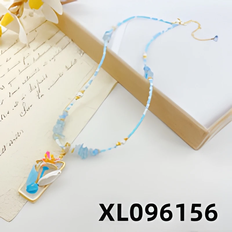 铜合金项链 晴空花漫野项链时尚可爱小众清新甜美XL096156轻奢