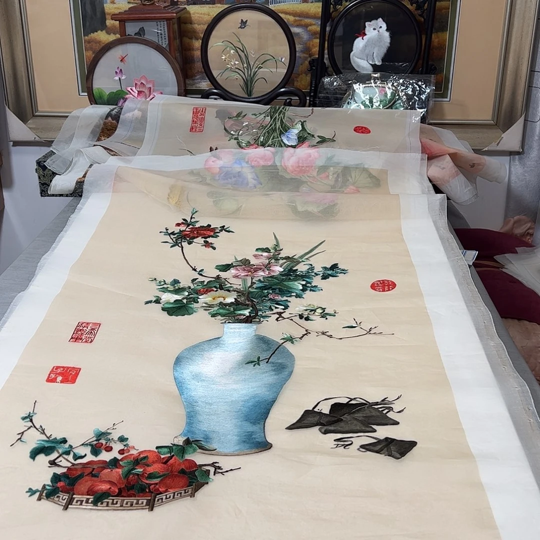 刺绣纯手工刺绣画