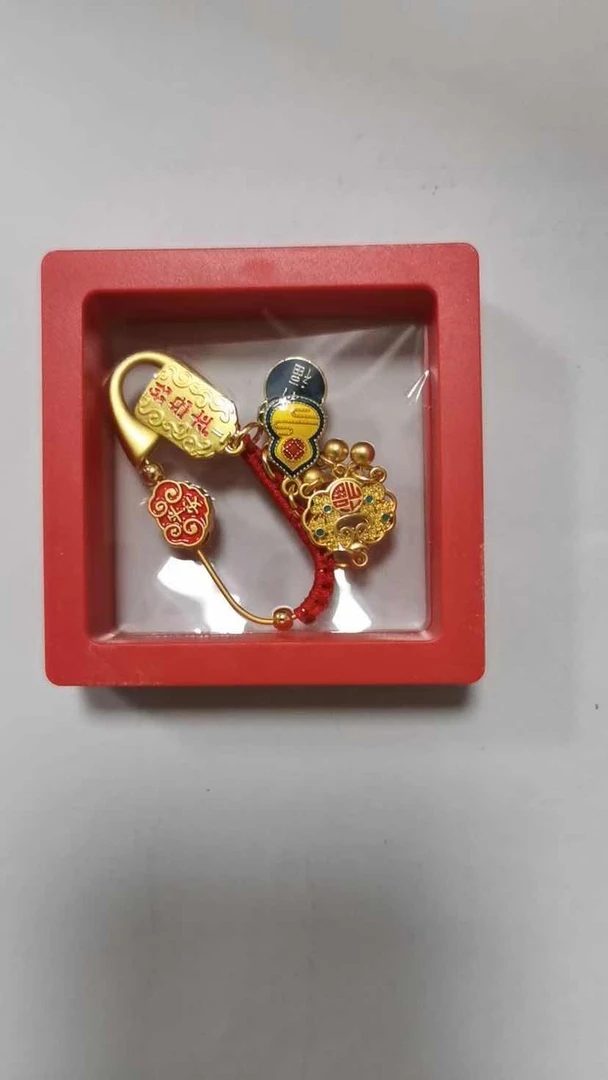 合金吊坠 国潮平安福锁防惊吓别针