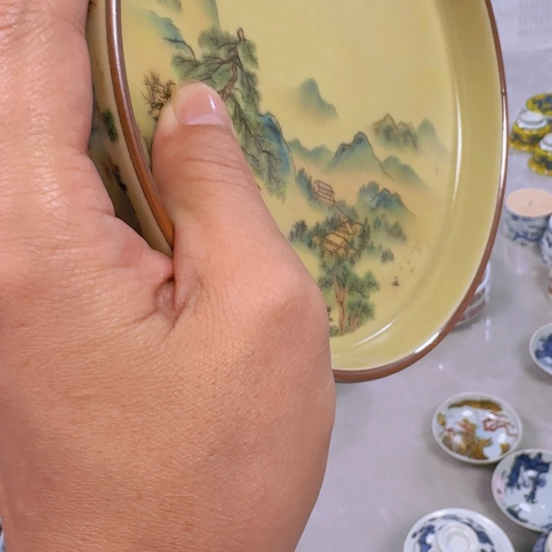 瓷片2号釉千里江山大壶乘微瑕