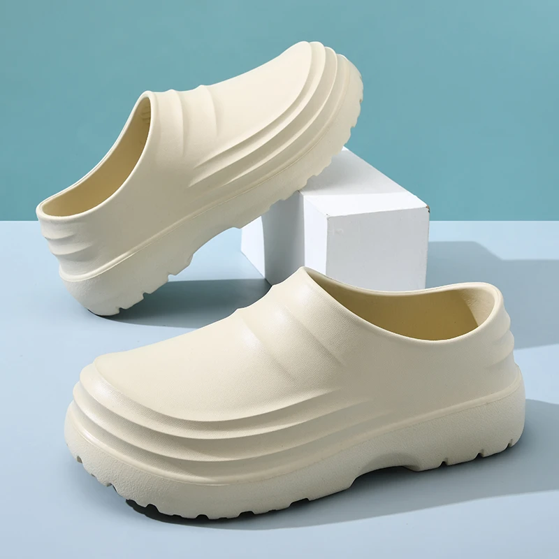 厨师鞋男女包跟防水拖鞋厨房专用鞋一脚蹬雨靴防滑劳保工作鞋2025