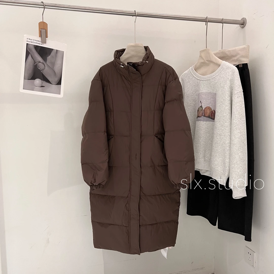 slx@ 8803 长款韩系立领外套
