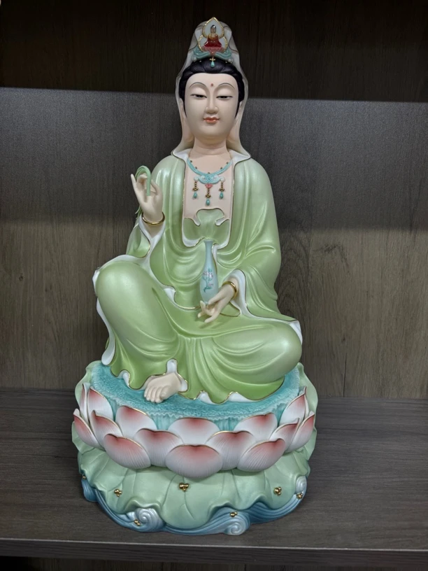 德化陶瓷自在观音摆件