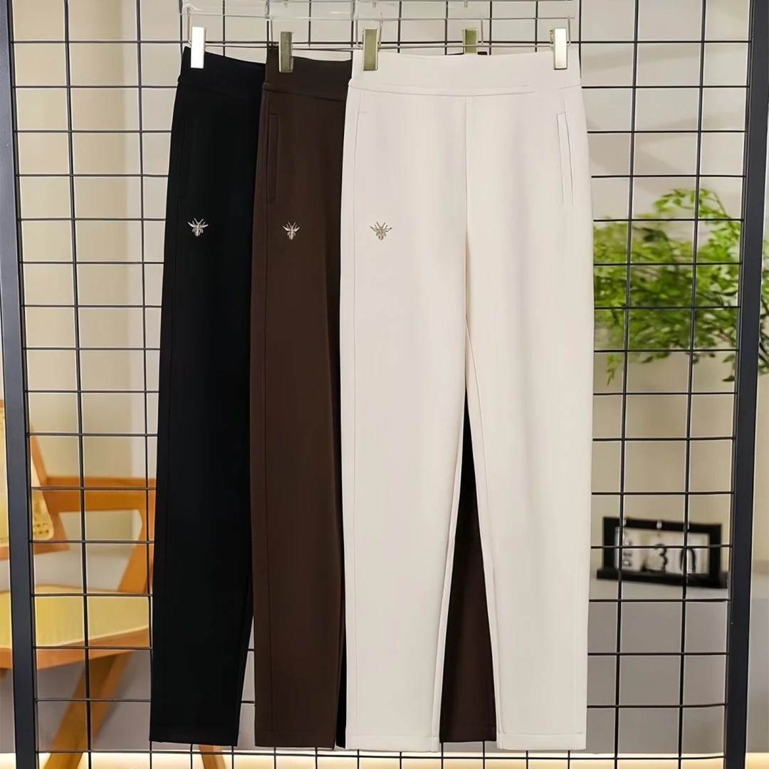 春秋新款女裤哈伦裤松紧腰宽松萝卜裤显瘦休闲老爹裤中年妈妈裤子