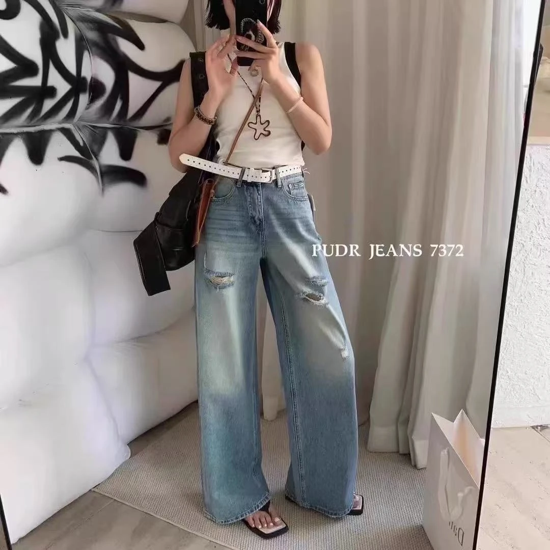 18273#时尚女士破洞牛仔裤