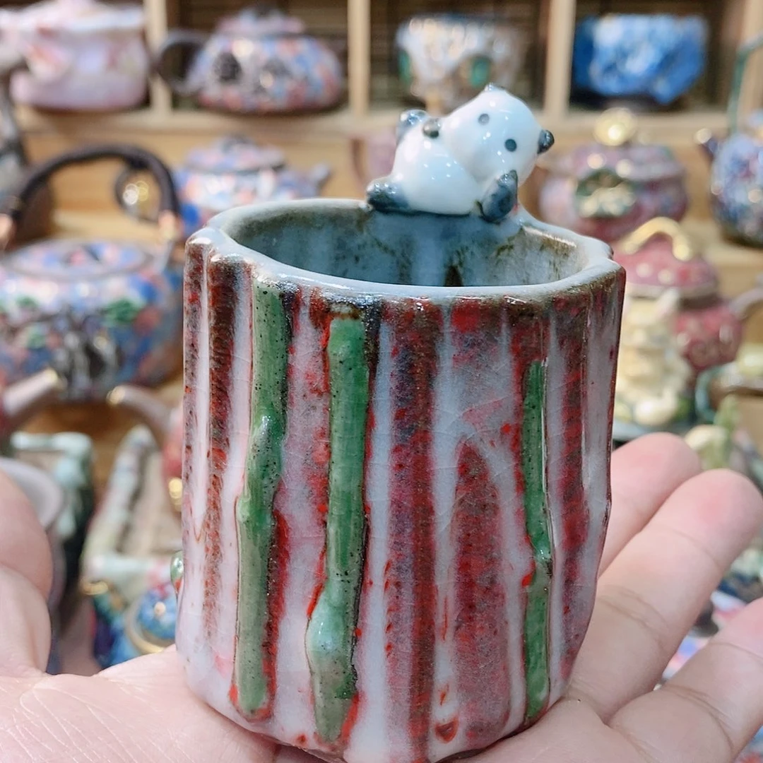粗陶志野柴烧茶器