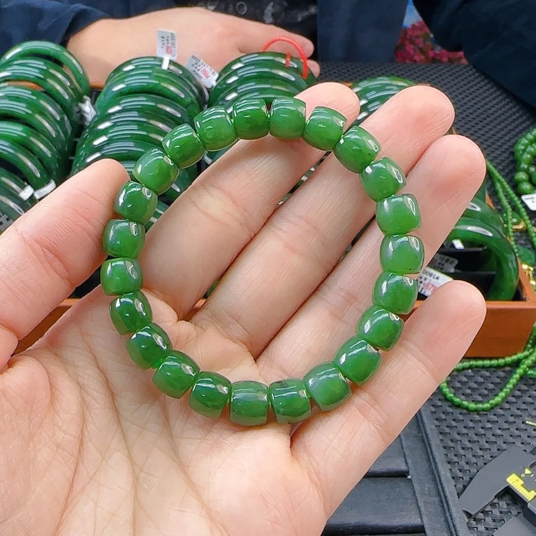 未镶嵌手链和田玉碧玉直切手串卡8