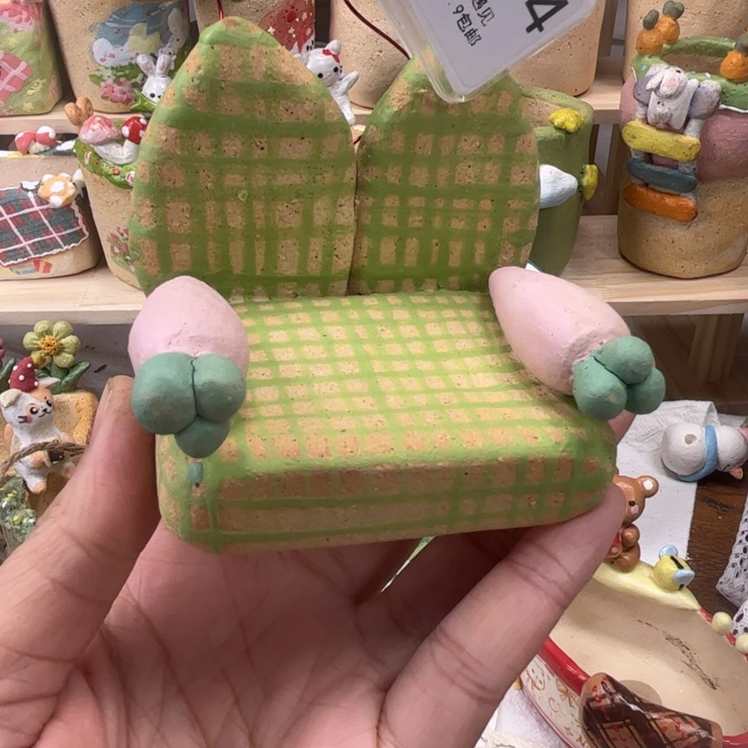 晓***贝814沙发摆件花盆手绘