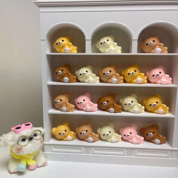 【喵喵定制】悠闲熊-树脂DIY食玩手工配件