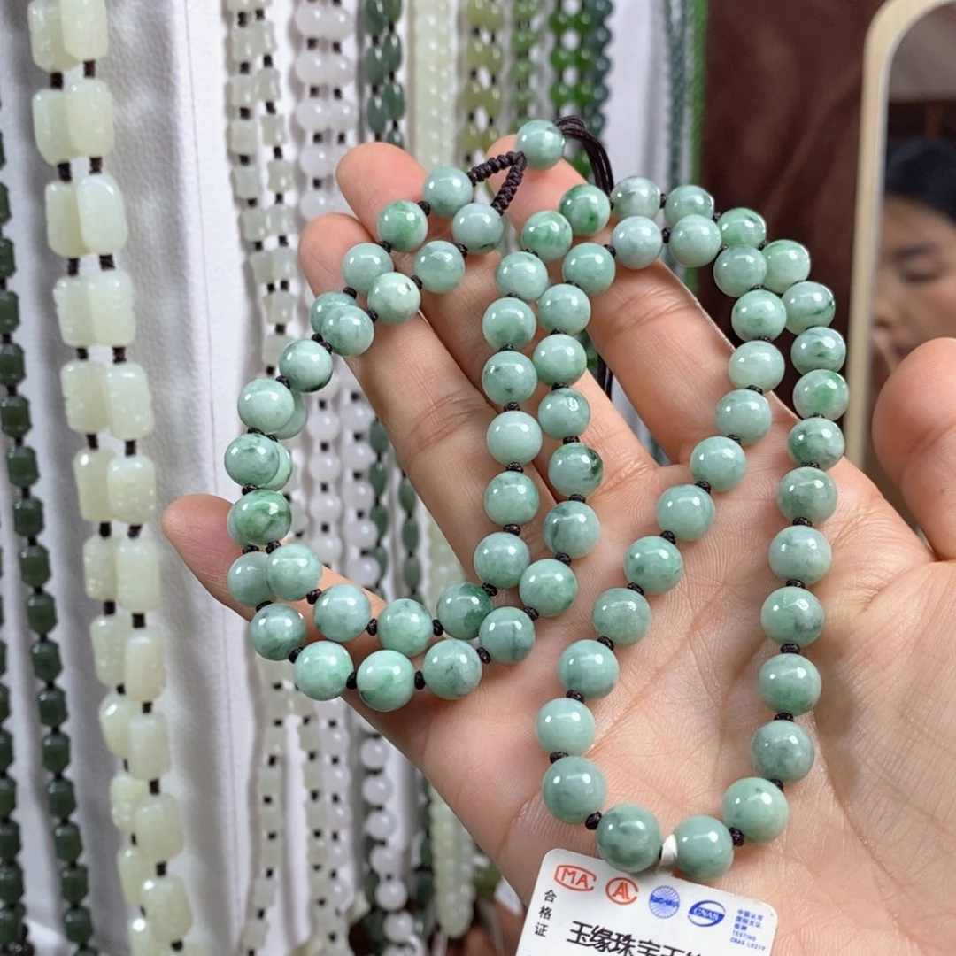 翡翠颈饰未镶嵌天然翡翠项链