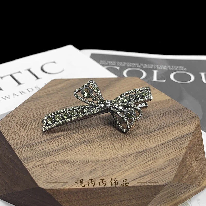 【LXX靓西西】313鸭嘴夹6厘米飘带蝴蝶结边夹