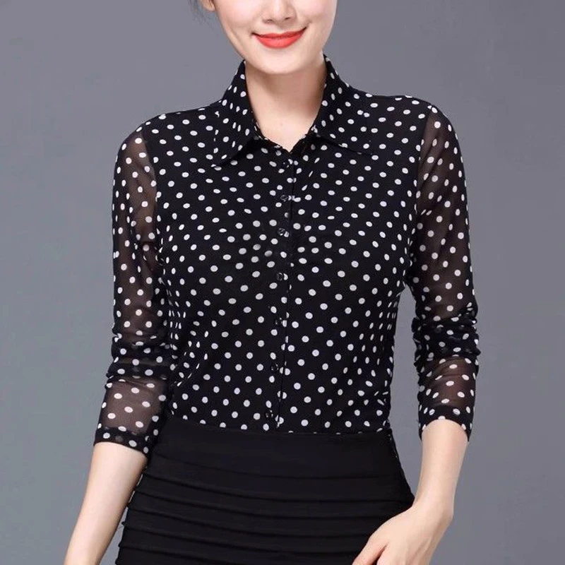 高级感轻熟风气质显瘦polo时尚小衫女春季通勤百搭单排扣长袖衬衣