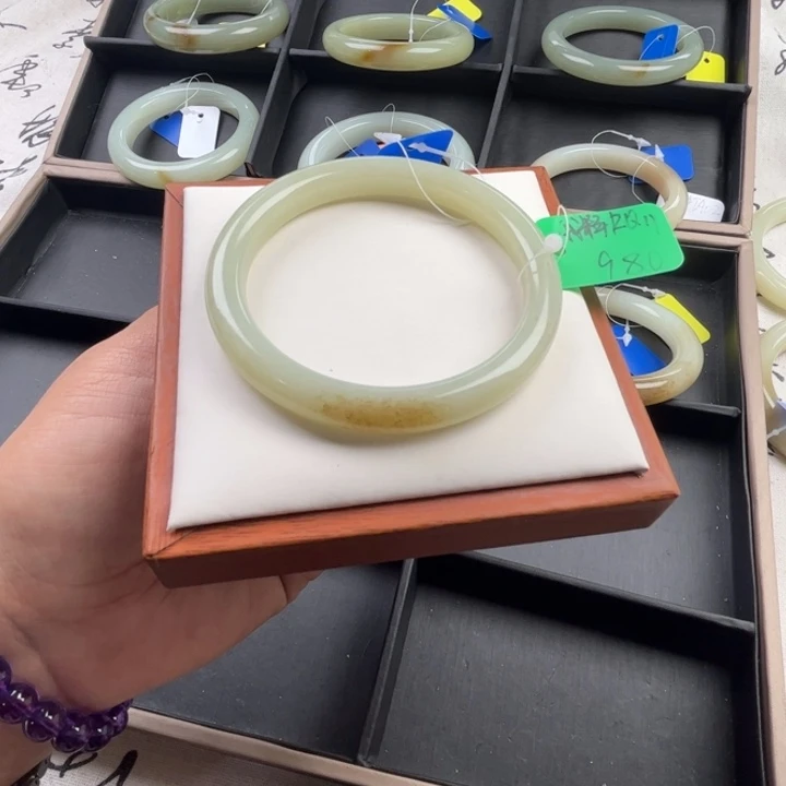 未镶嵌手镯和田玉玲珑美镯57.6