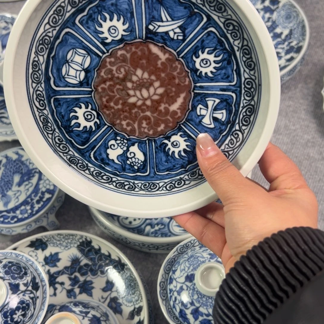 星**海景德镇手工手绘茶具微瑕