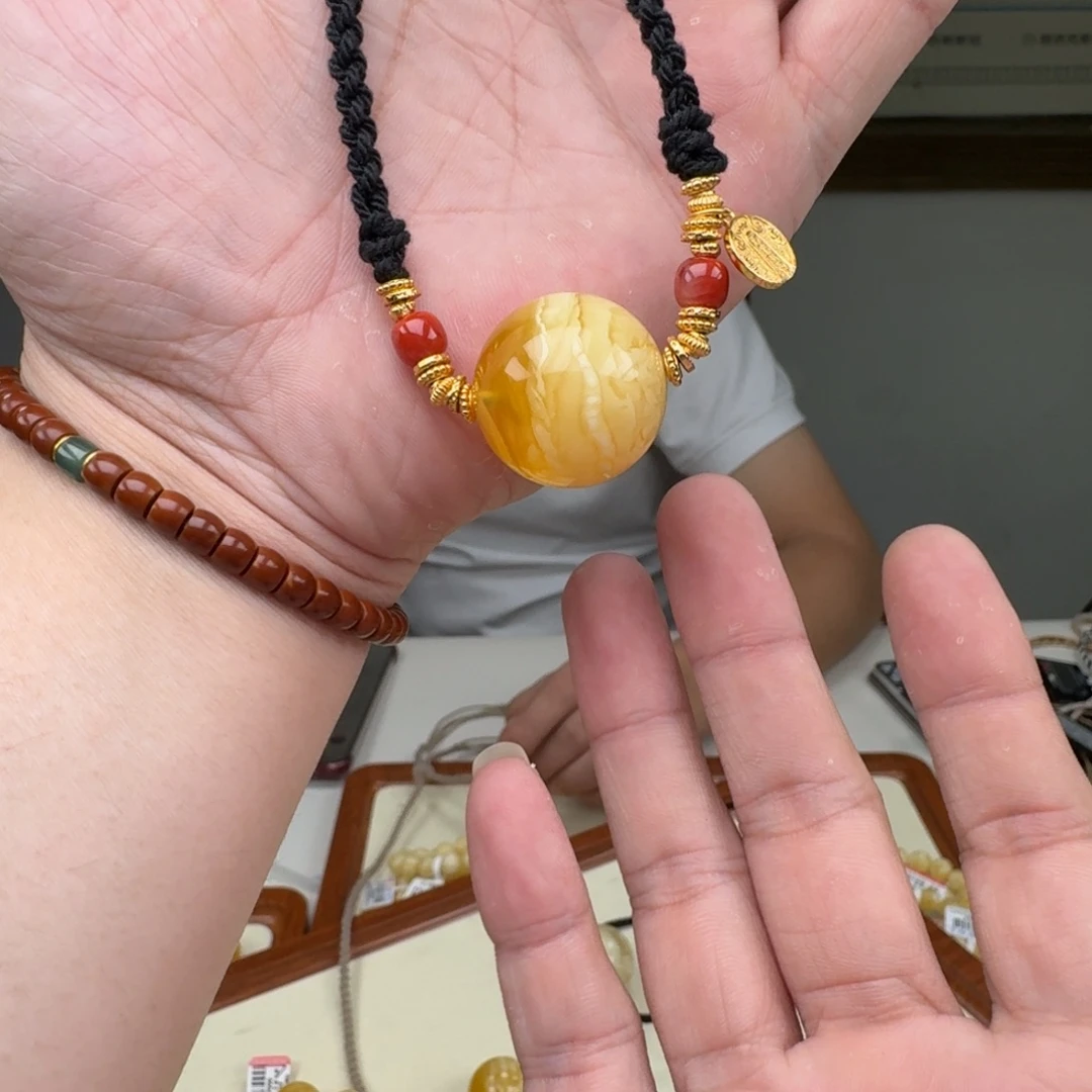 琥珀未镶嵌手链蜜蜡手串