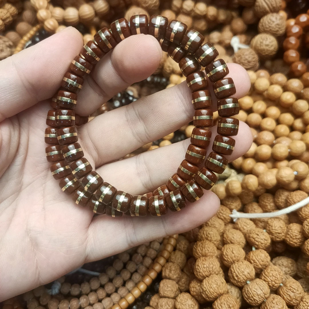 （一线天实心紫金鼠直切小单圈8mm）原生态高货实心紫金鼠