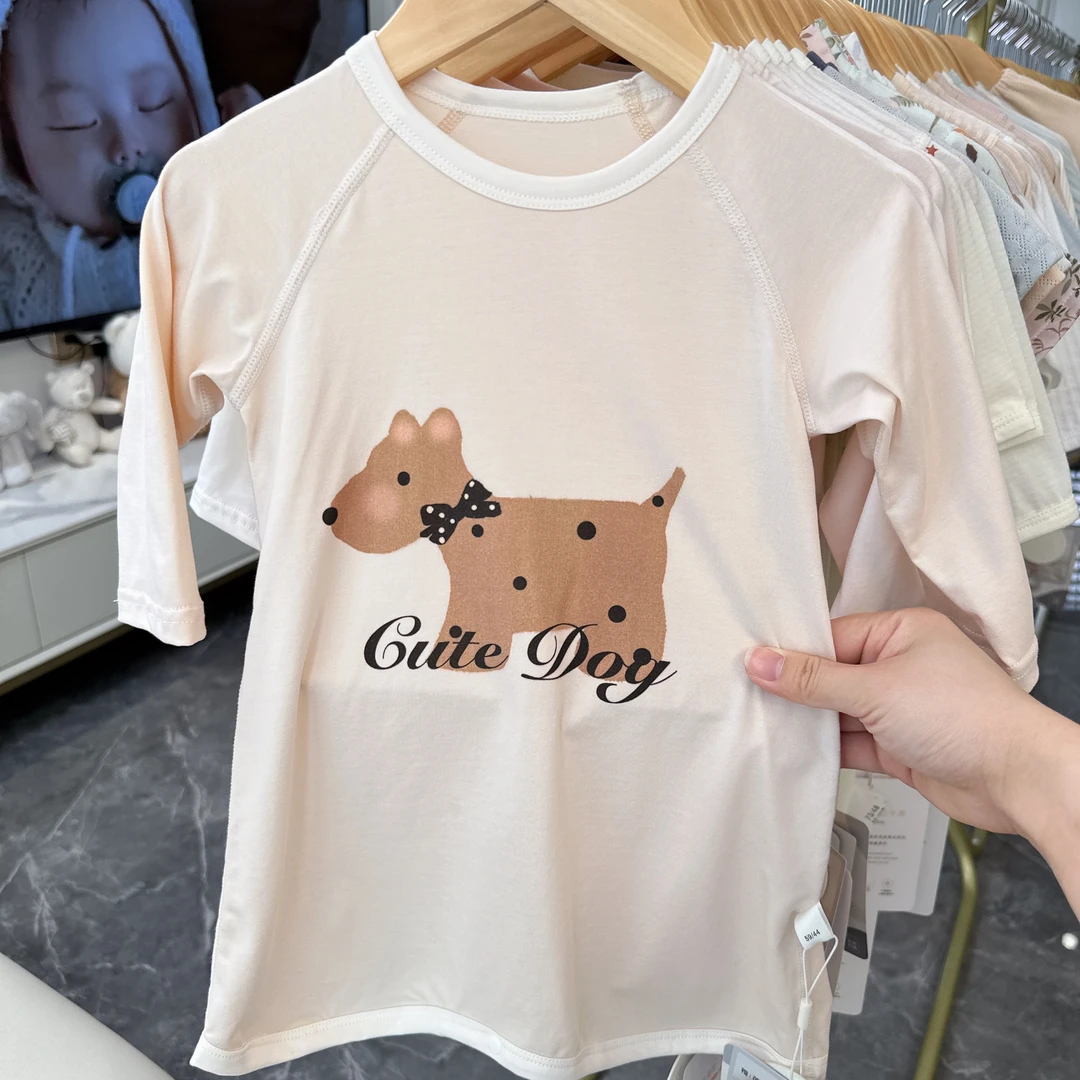 （胖米定制）婴幼儿夏季莫代尔棉长袖睡袍