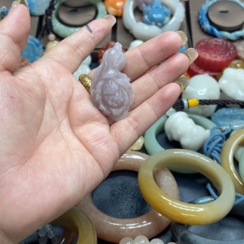 合金石英质玉(黄龙玉)手链