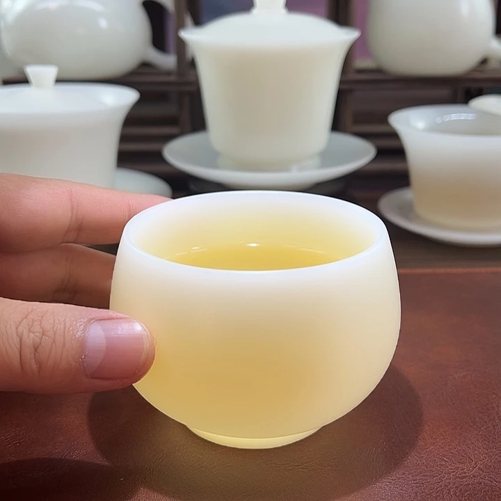 隐唐窑/璞玉素烧170ml罗汉主人杯