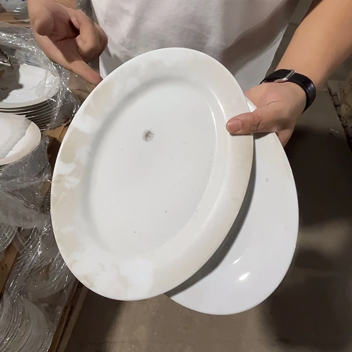 瓷片景德镇陶瓷大鱼盘2只