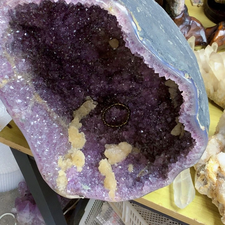 公***”大型摆件（非配饰）银S925镶嵌紫晶