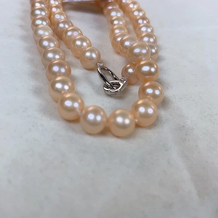 淡水珍珠银S925镶嵌颈饰