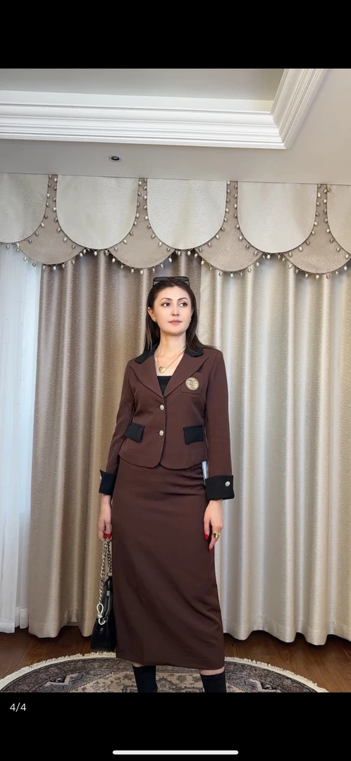 秋季新款气质女神范高端质感时髦撞色拼接西装外套直筒两件套