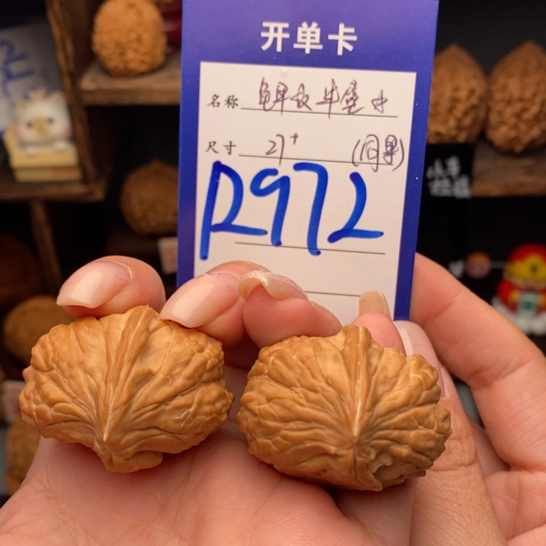 文玩核桃吊坠27龟甲纹半壁